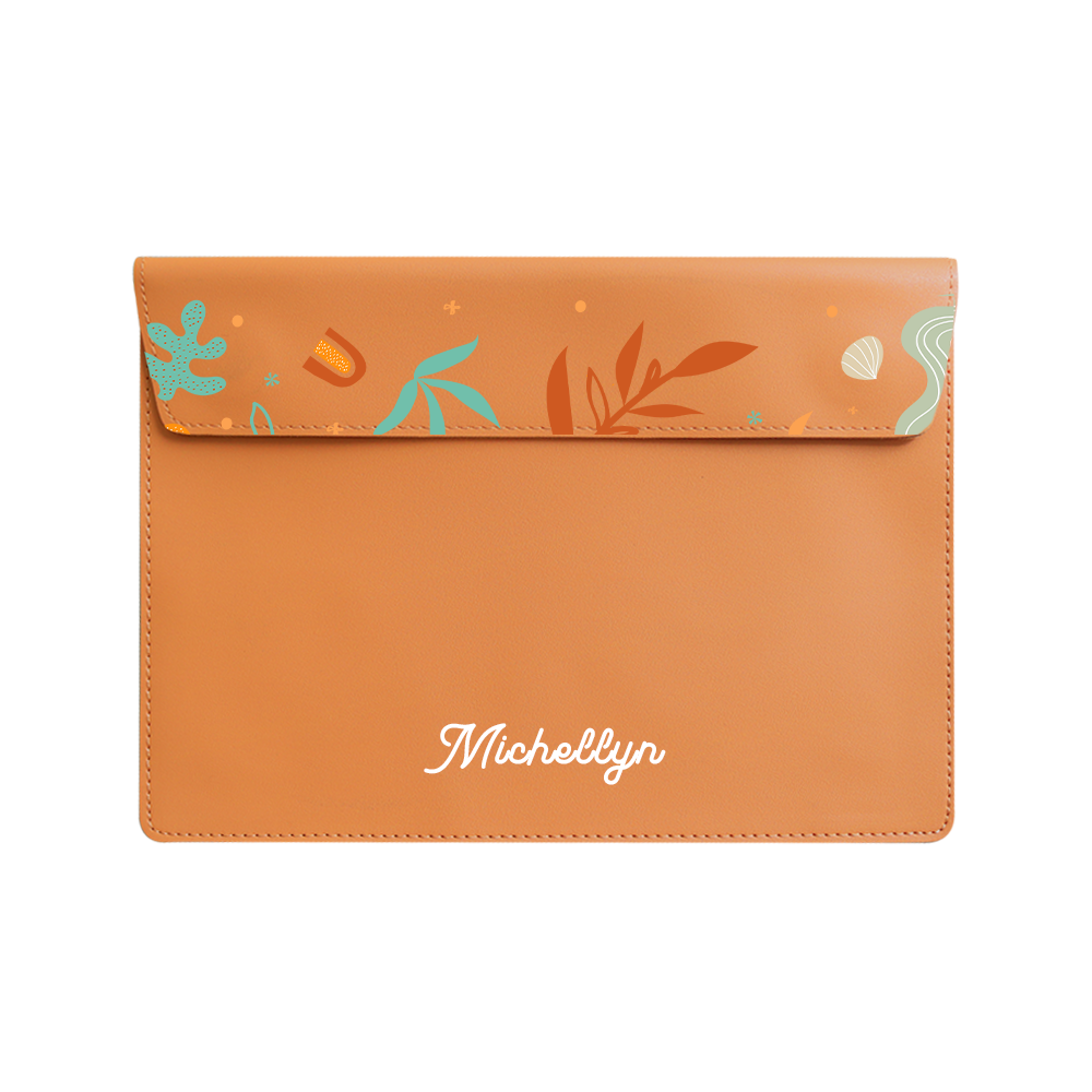 Vegan Leather Sleeve - Autumn Botanical