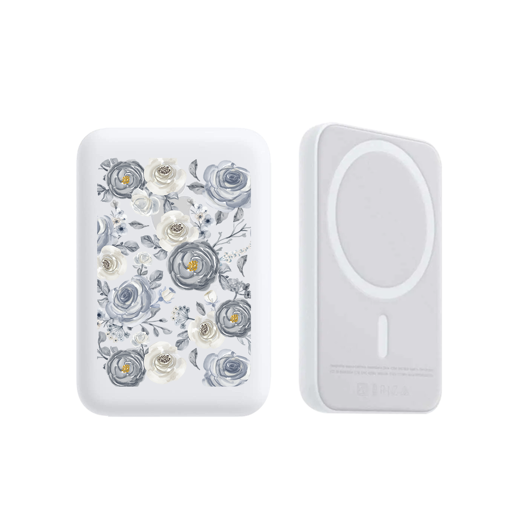 Magnetic Wireless Powerbank - Blue Rose
