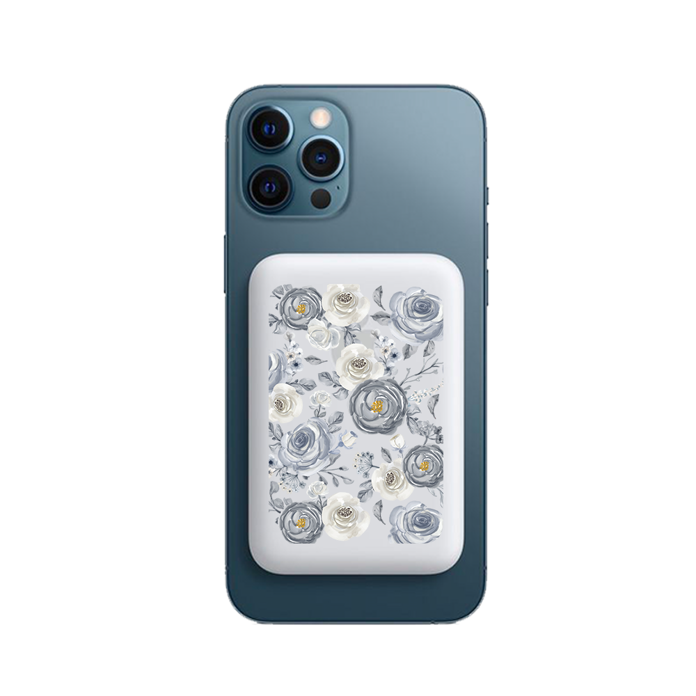 Magnetic Wireless Powerbank - Blue Rose