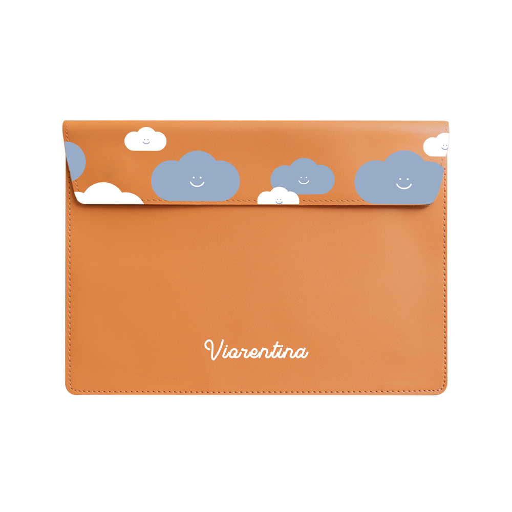 Vegan Leather Sleeve - Clouds