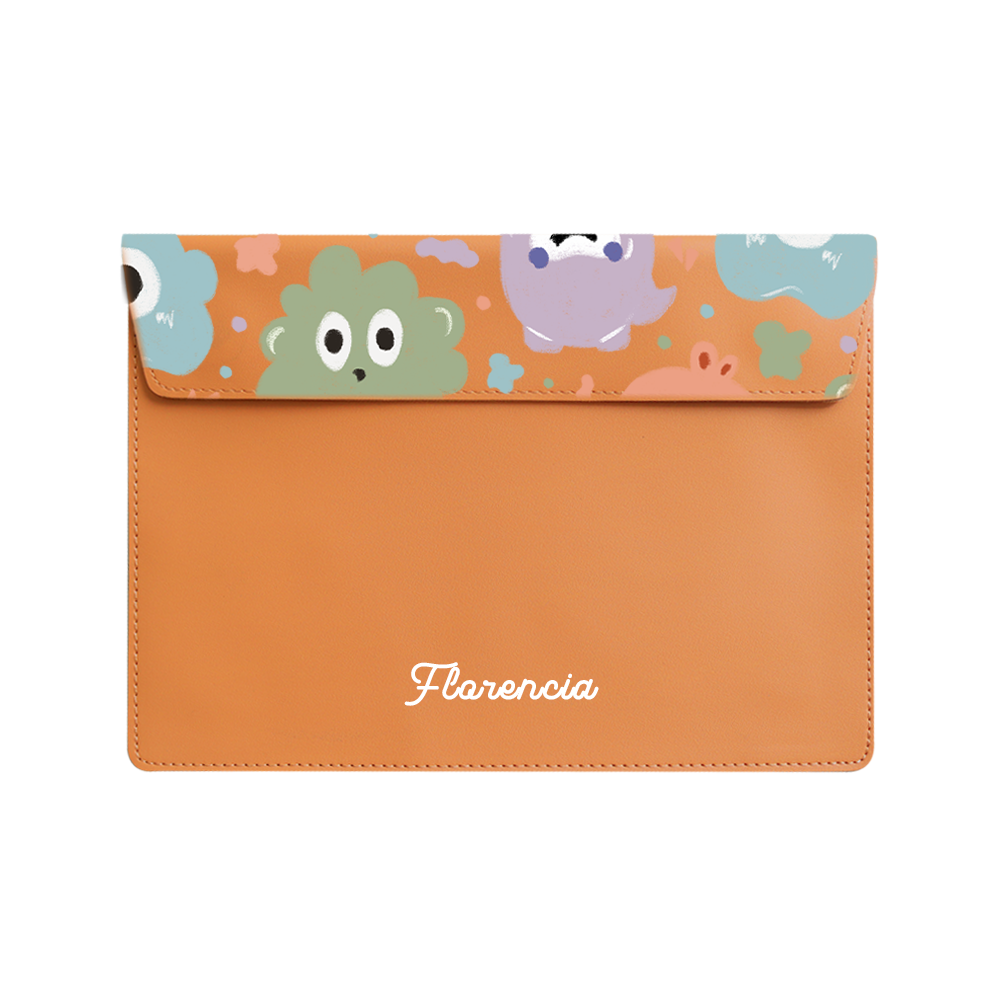 Vegan Leather Sleeve - Cute Monster 2.0