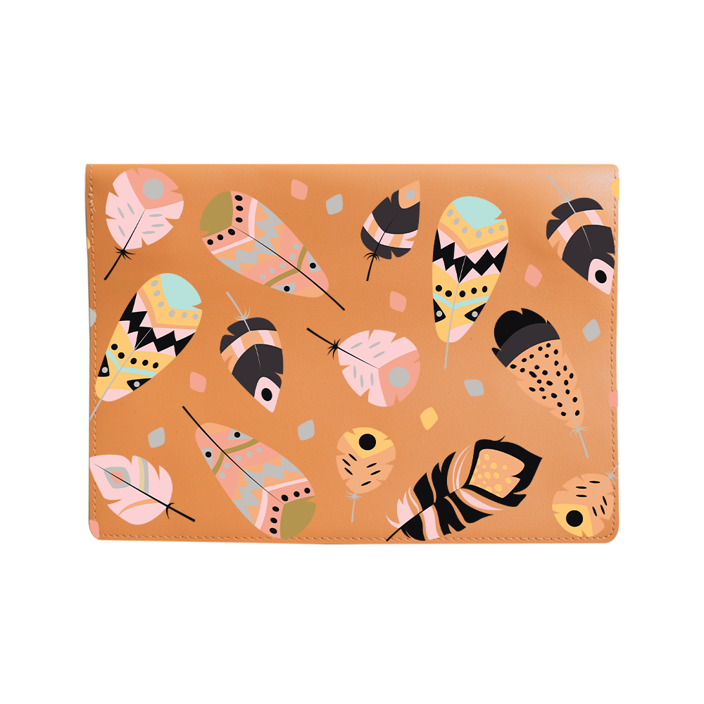 Vegan Leather Sleeve - Feathers