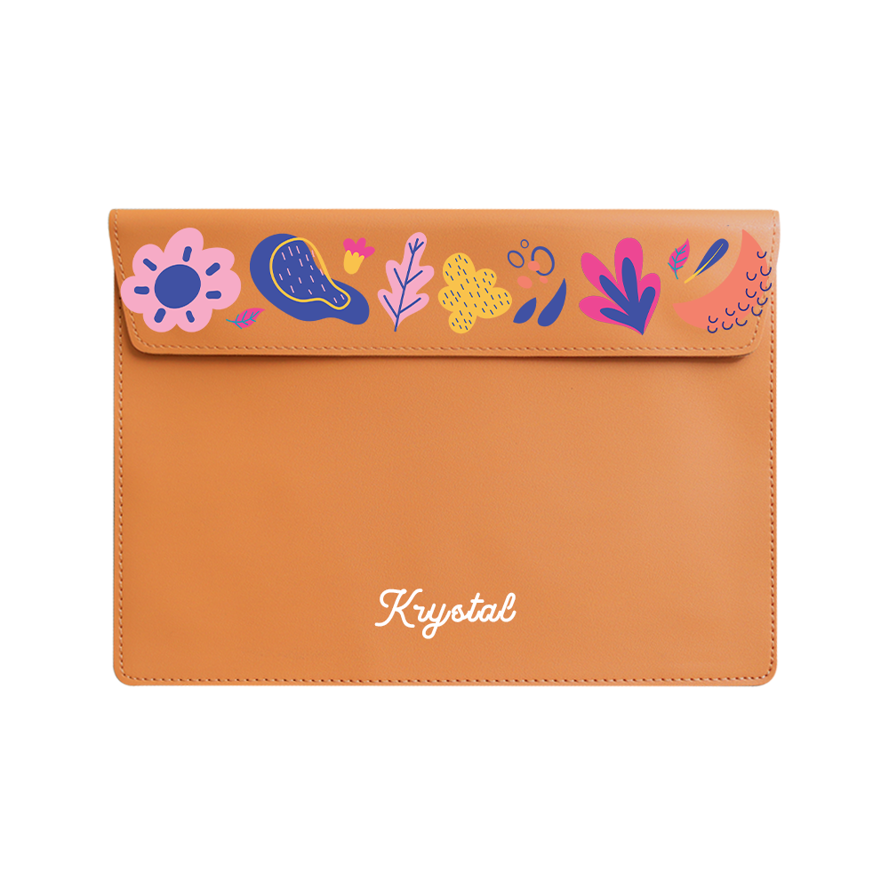 Vegan Leather Sleeve - Florals