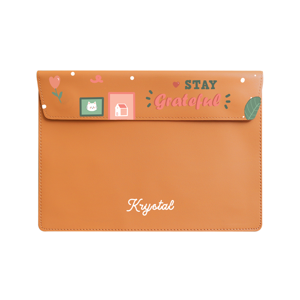 Vegan Leather Sleeve - Grateful