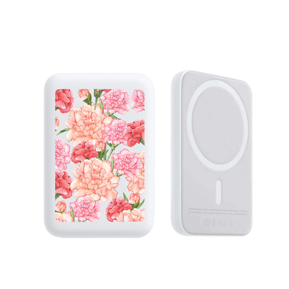 Magnetic Wireless Powerbank - January Carnation