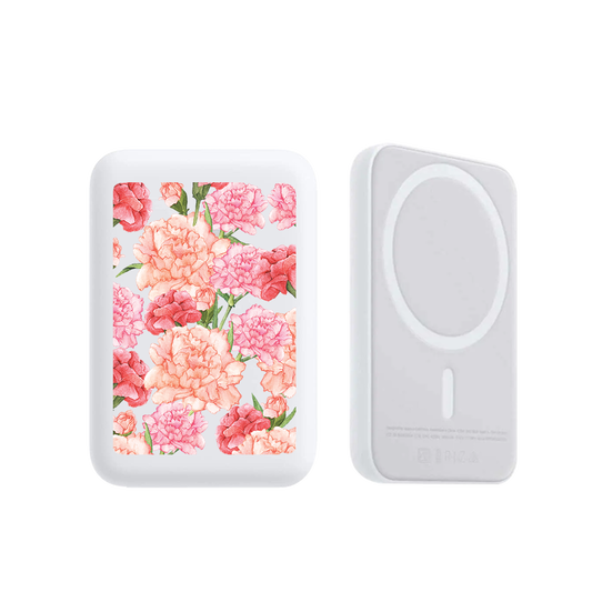 Magnetic Wireless Powerbank - January Carnation