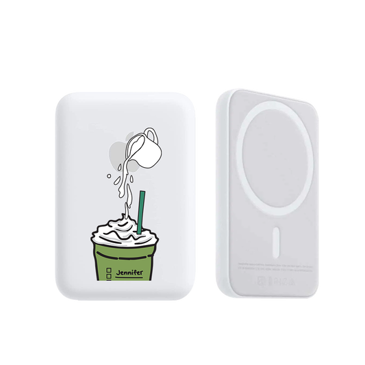 Magnetic Wireless Powerbank - Matcha Frappe