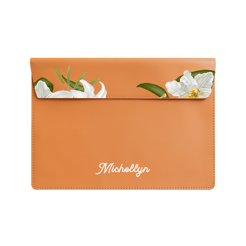 Vegan Leather Sleeve - May Lily of the Valley