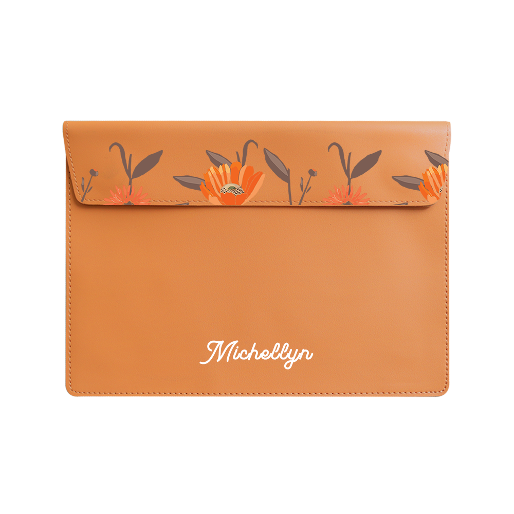 Vegan Leather Sleeve - November Marigold