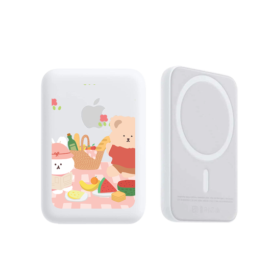 Magnetic Wireless Powerbank - Picnic Pink