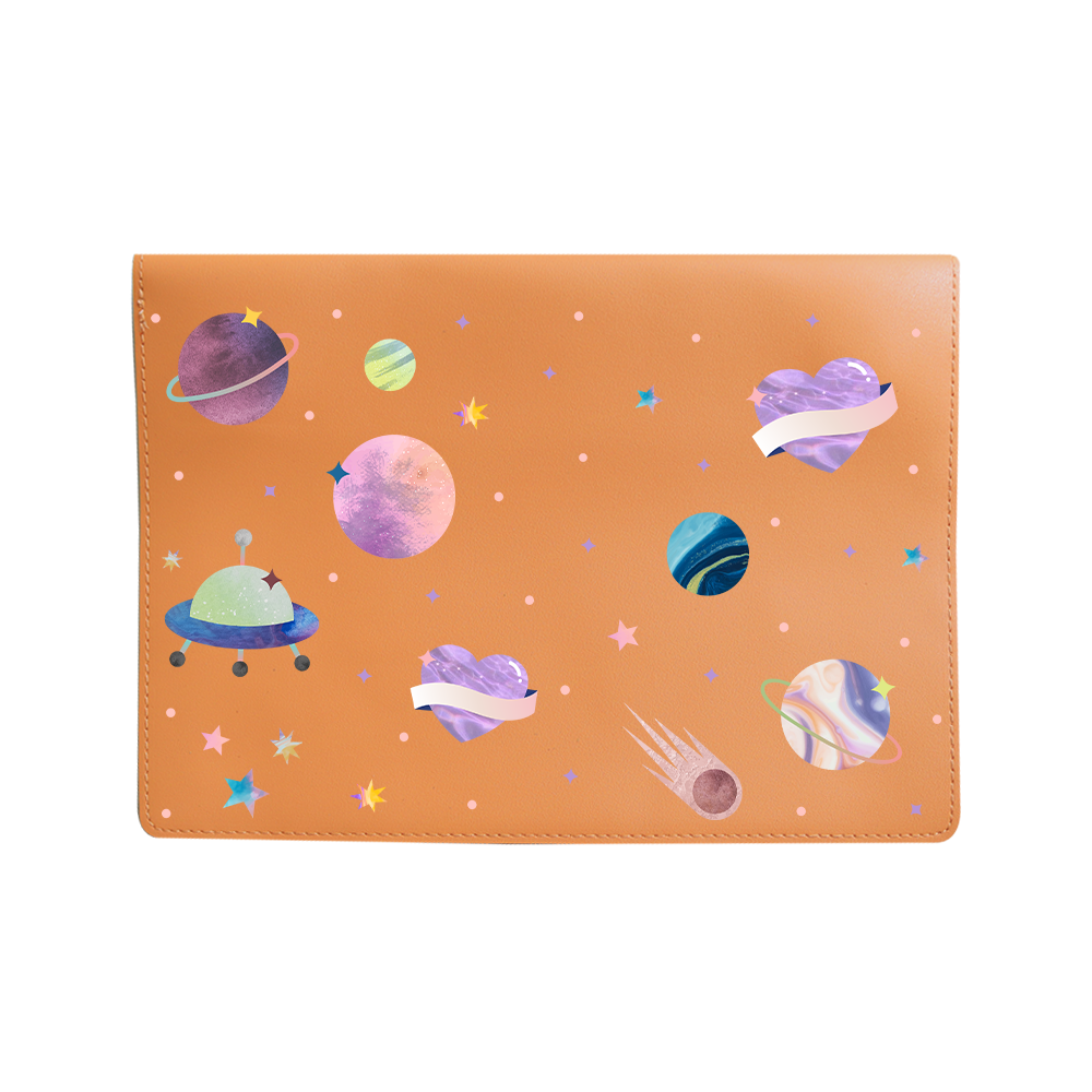 Vegan Leather Sleeve - Pink Planet