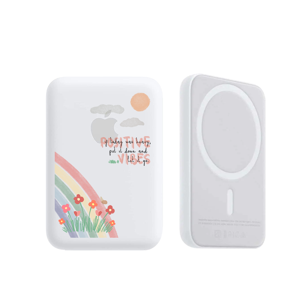 Magnetic Wireless Powerbank - Positive Vibes