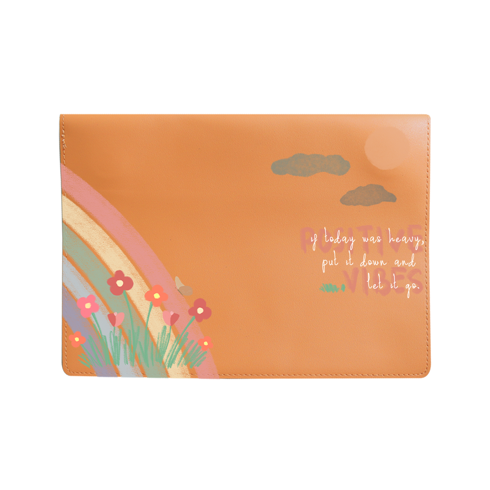 Vegan Leather Sleeve - Positive Vibes