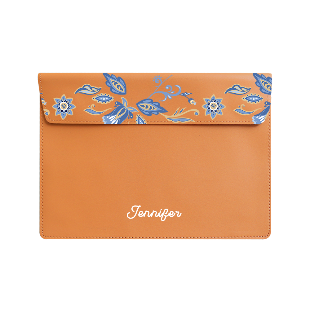 Vegan Leather Sleeve - Tiger & Floral