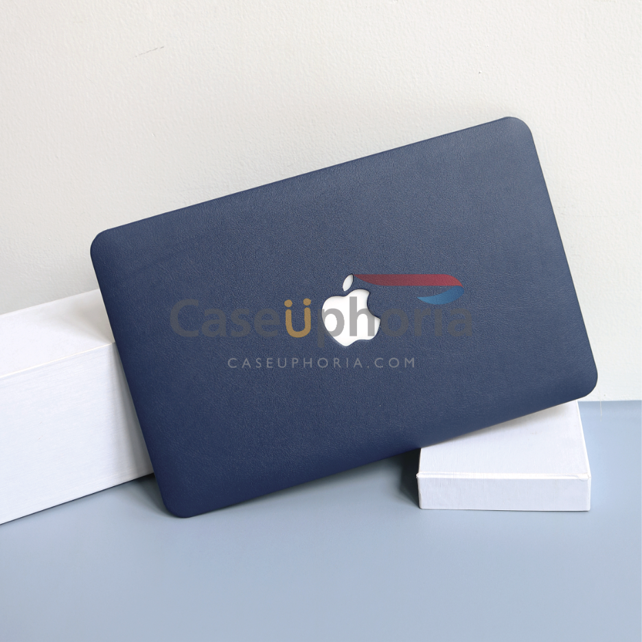 Leather MacBook Case - Oxford Blue