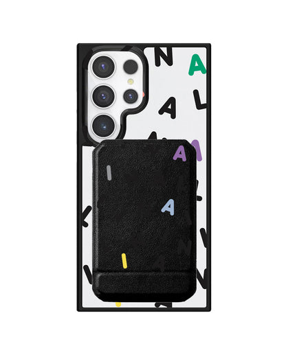 Android Magnetic Multifold Wallet - CUSTOM MONOGRAM 2.0 Black
