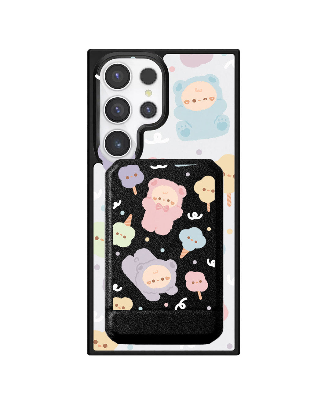 Android Magnetic Multifold Wallet - Cotton Teddy