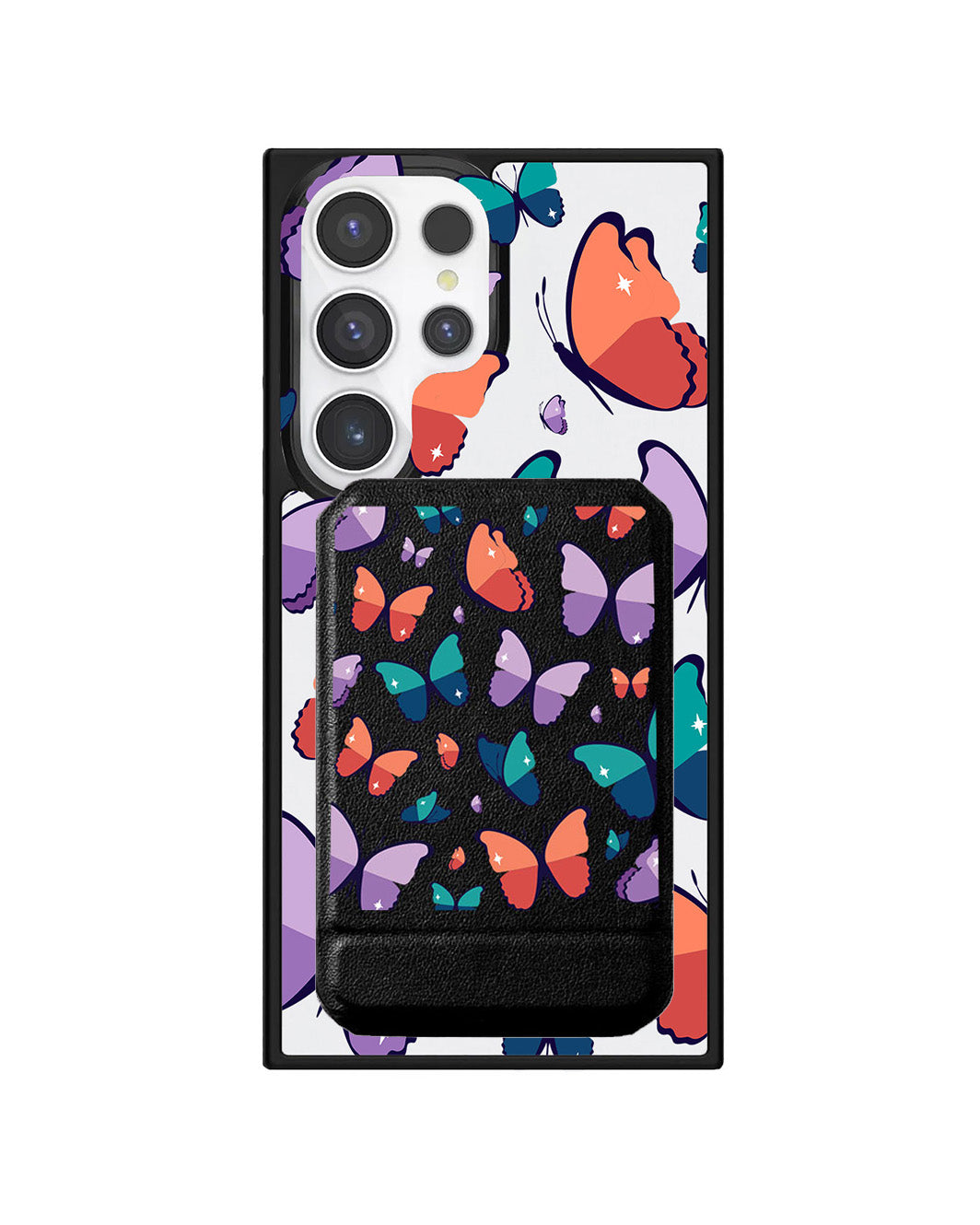 Android Magnetic Multifold Wallet - Butterfly