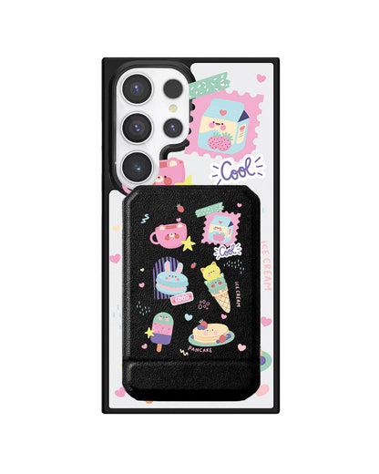 Android Magnetic Multifold Wallet - Sweet Cafe