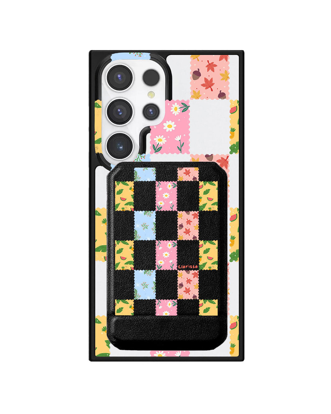 Android Magnetic Multifold Wallet - Four Seasons Stamps
