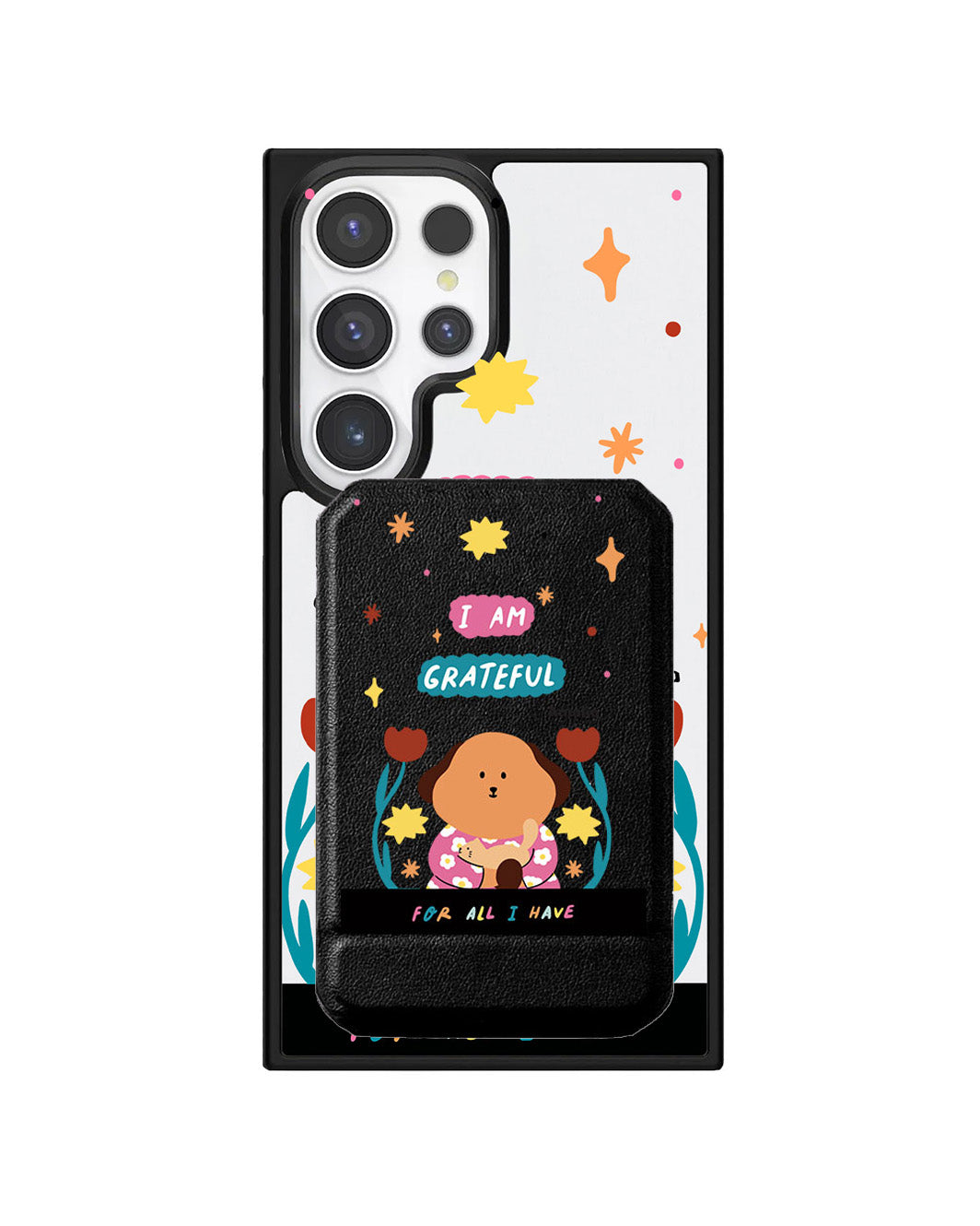 Android Magnetic Multifold Wallet - Kiku and The Cat