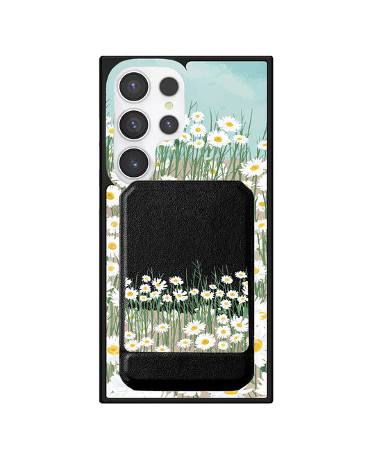 Android Magnetic Multifold Wallet - Oil Painting Daisy