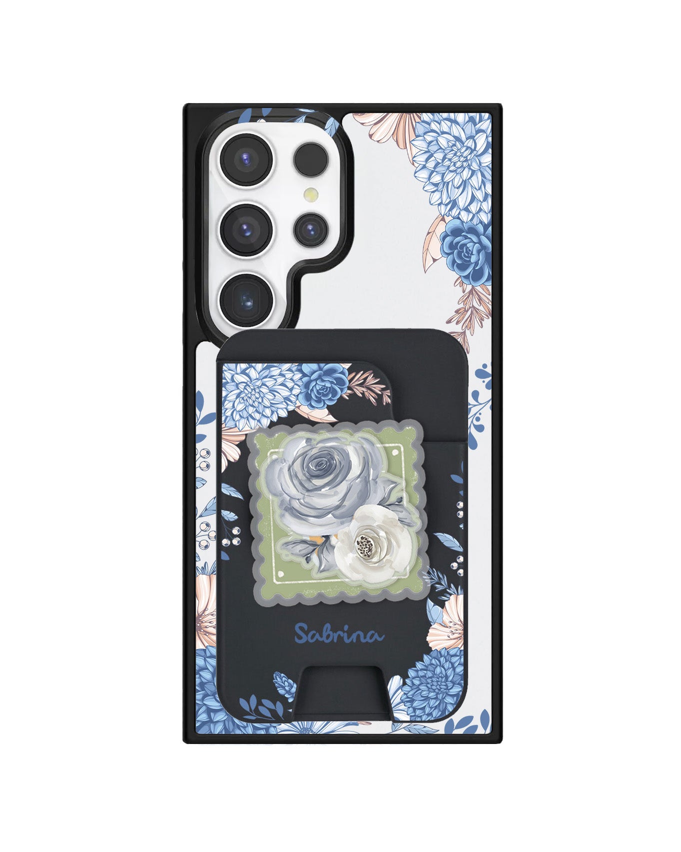 Android Magpop Wallet - Blue Florals