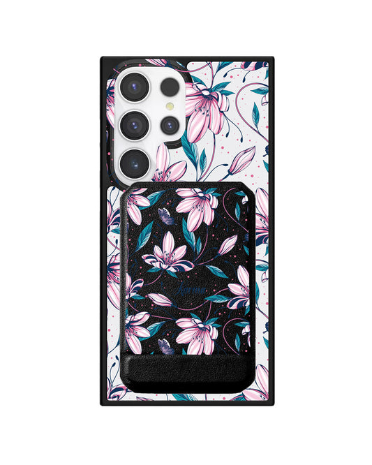 Android Magnetic Multifold Wallet - Pink Tulip