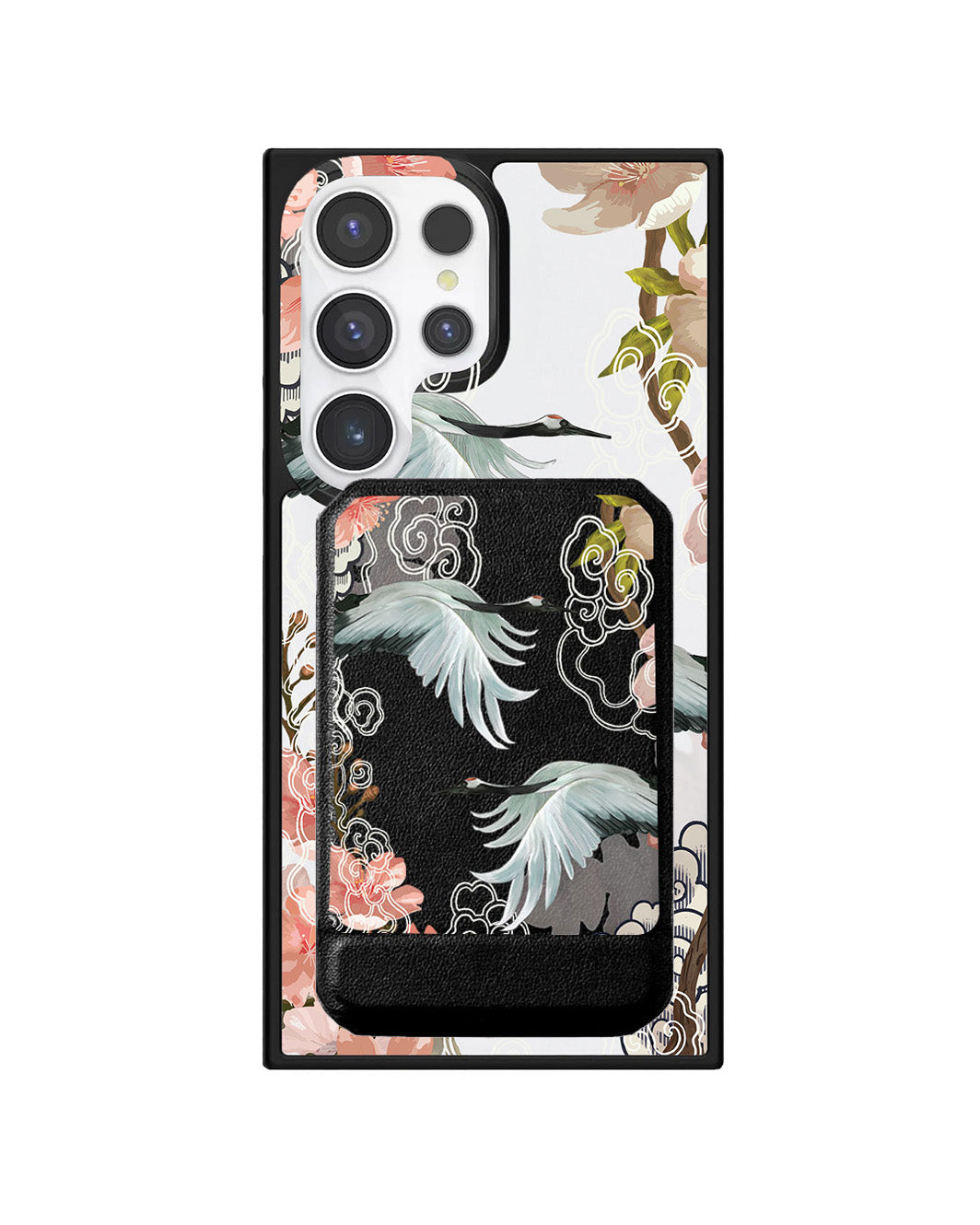 Android Magnetic Multifold Wallet - Oil Painting Birds