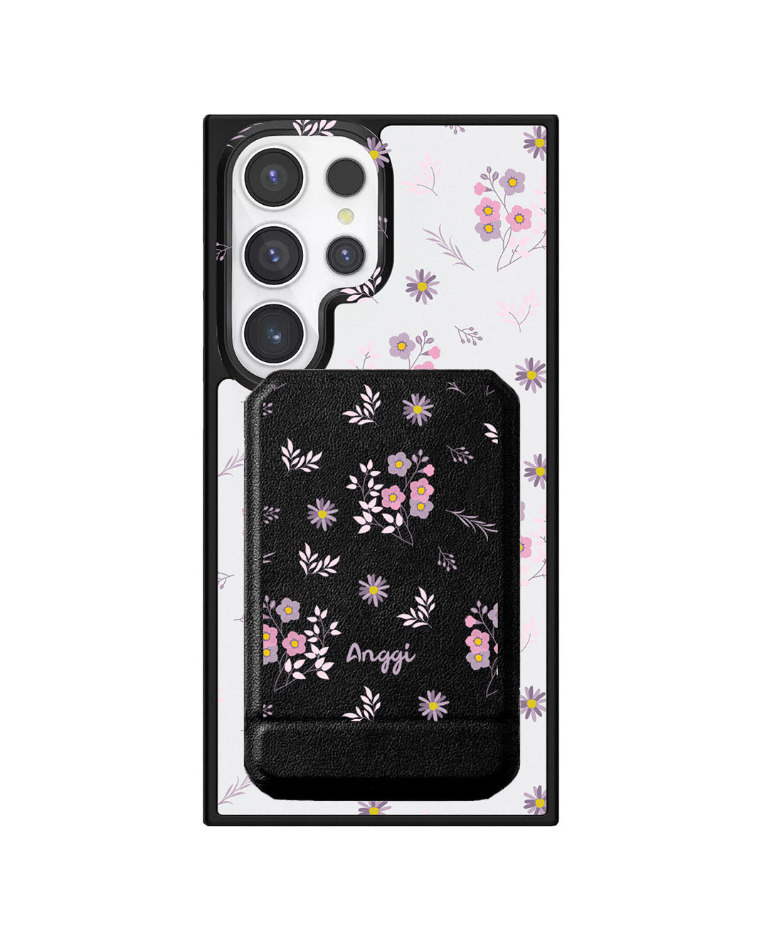 Android Magnetic Multifold Wallet - Cherry Blossom