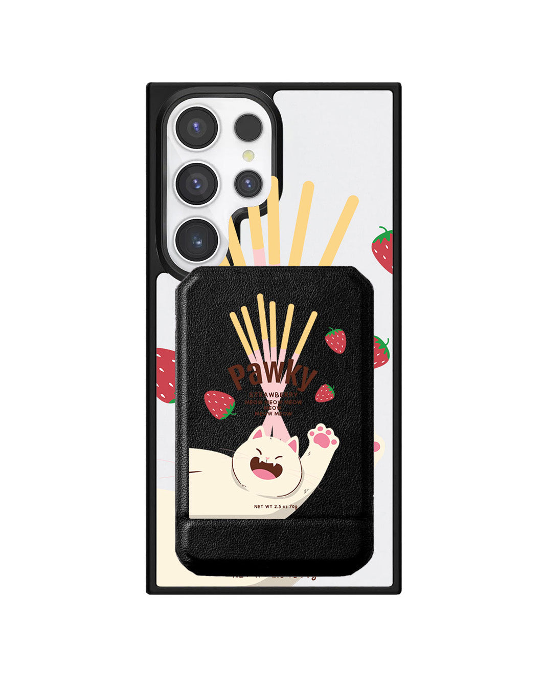 Android Magnetic Multifold Wallet - Pawky Cat