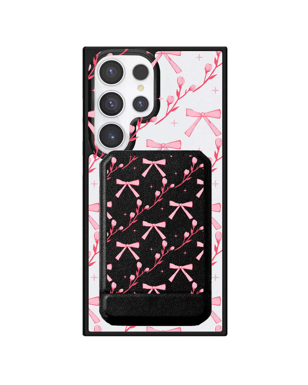 Android Magnetic Multifold Wallet - Coquette Floral