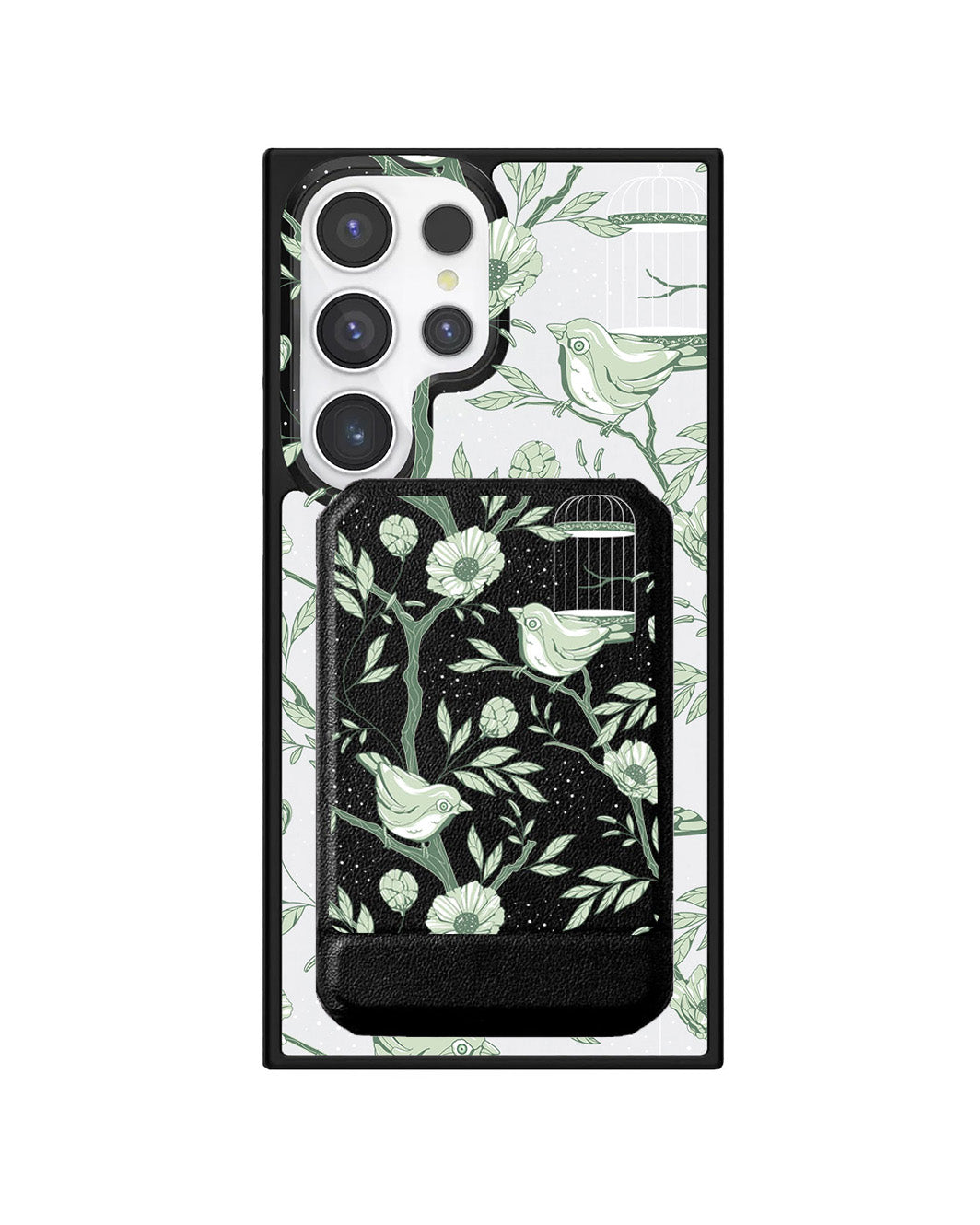Android Magnetic Multifold Wallet - Lovebird Monochrome 4.0