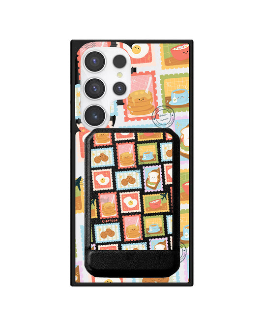 Android Magnetic Multifold Wallet - Breakfast menu stamps
