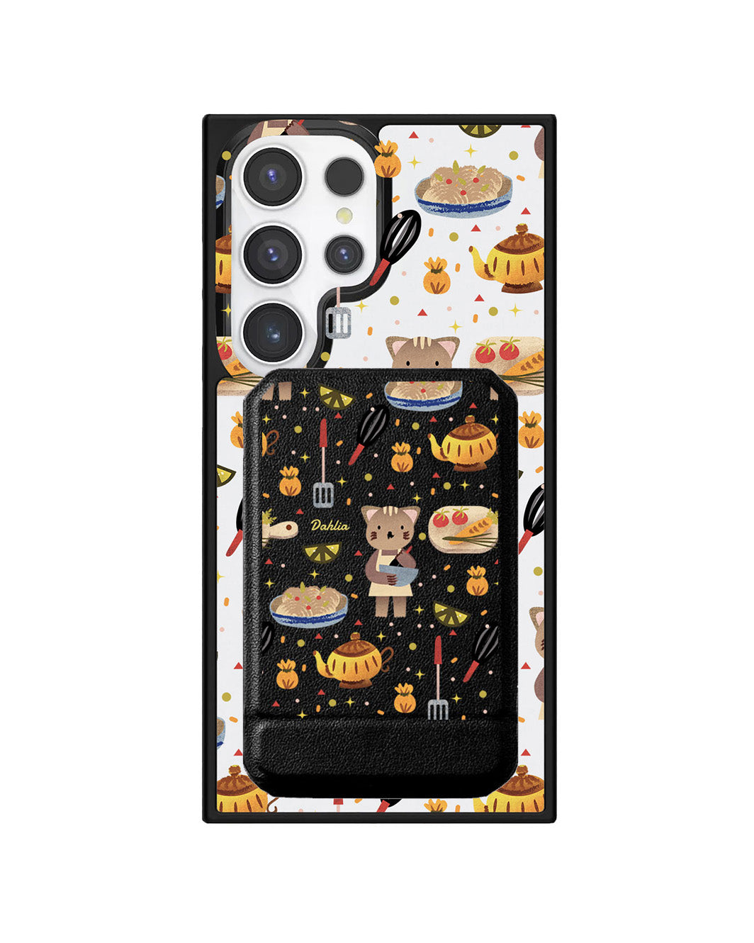 Android Magnetic Multifold Wallet - Cooking Cat