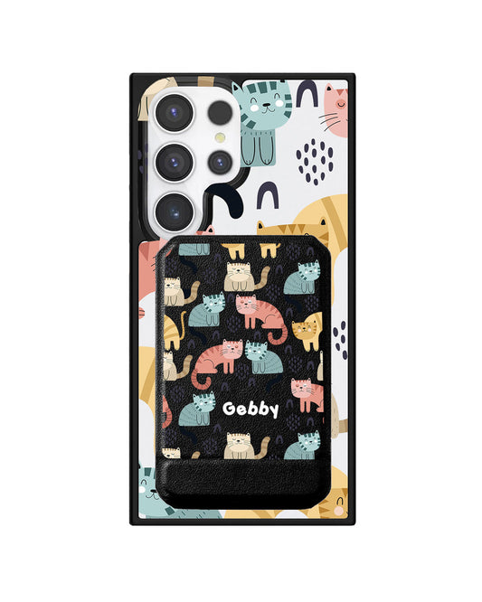 Android Magnetic Multifold Wallet - Rainbow Meow