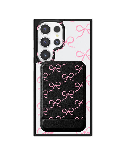 Android Magnetic Multifold Wallet - Coquette Pink Bow