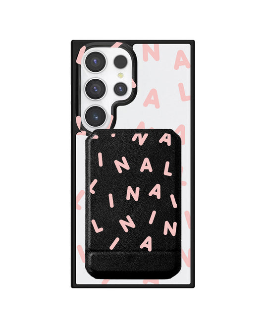 Android Magnetic Multifold Wallet - CUSTOM MONOGRAM 2.0 Pink