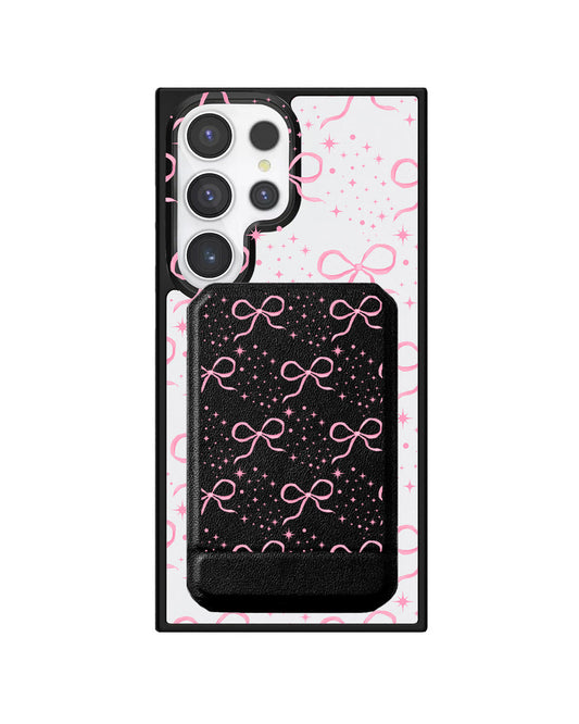 Android Magnetic Multifold Wallet - Coquette Glittery Bow
