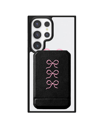 Android Magnetic Multifold Wallet - Coquette Triple Bow