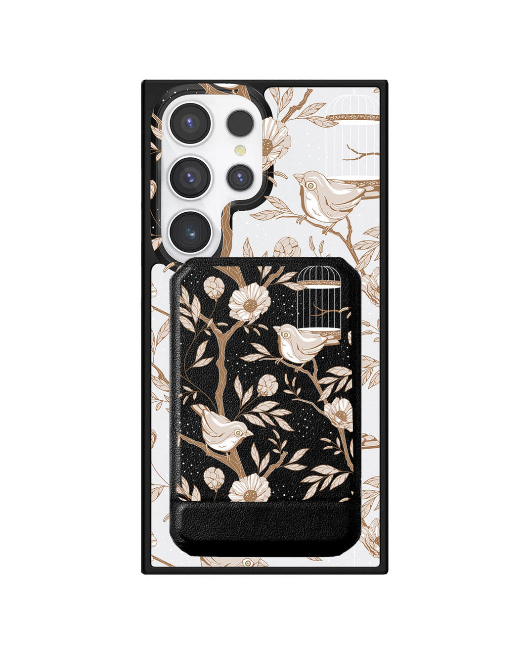 Android Magnetic Multifold Wallet - Lovebird Monochrome 3.0