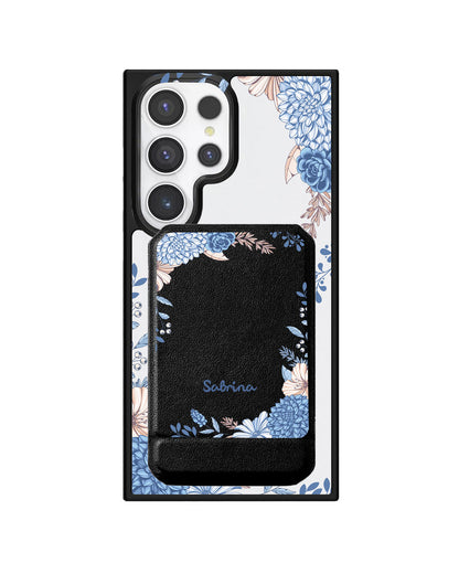 Android Magnetic Multifold Wallet - Blue Florals
