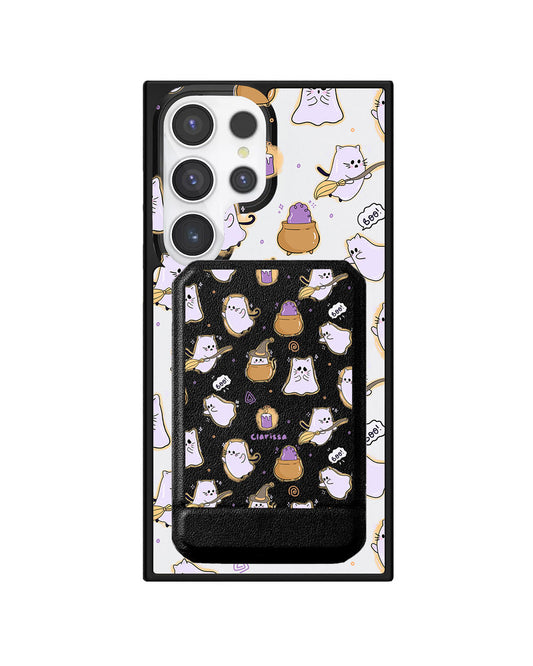 Android Magnetic Multifold Wallet - Spooky Cat
