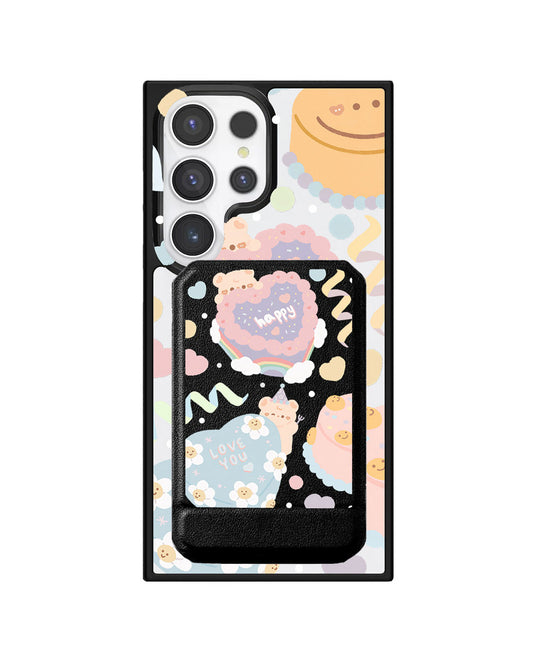 Android Magnetic Multifold Wallet - Cake Party