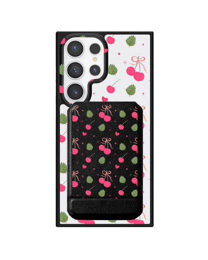Android Magnetic Multifold Wallet - Coquette Cherry