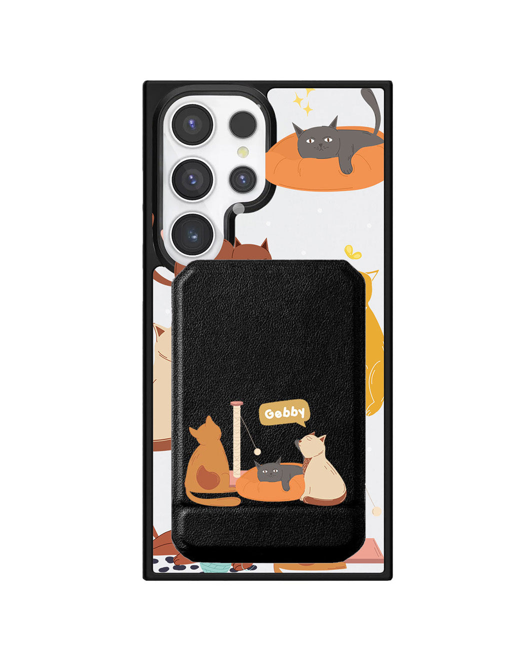 Android Magnetic Multifold Wallet - Playful Cat 1.0