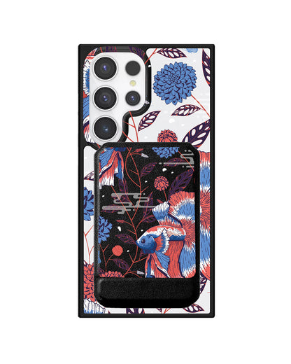 Android Magnetic Multifold Wallet - Fish & Floral 2.0