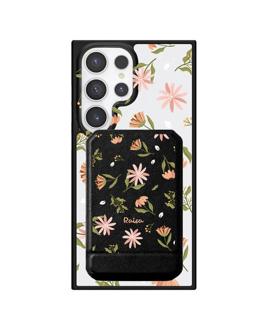 Android Magnetic Multifold Wallet - Cosmos Flower