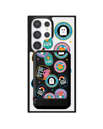 Android Magnetic Multifold Wallet - Monster Sticker Pack