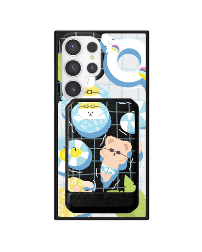 Android Magnetic Multifold Wallet - Pool Party Blue